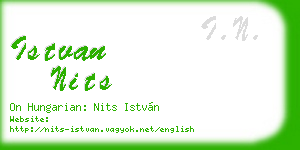 istvan nits business card